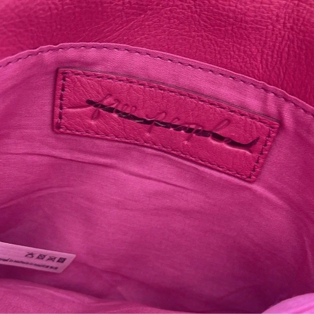 Free People Nicola Crossbody Leather Bag Pink - Picture 12 of 15
